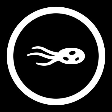 Mikroorganizma yuvarlak vektör simge rahatsız