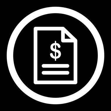 Fatura yuvarlak vektör simgesi
