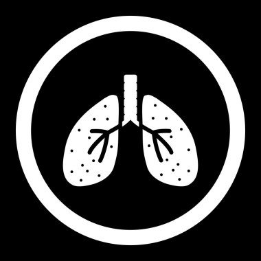 Akciğerler yuvarlak vektör simgesi