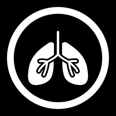 Akciğerler yuvarlak vektör simgesi