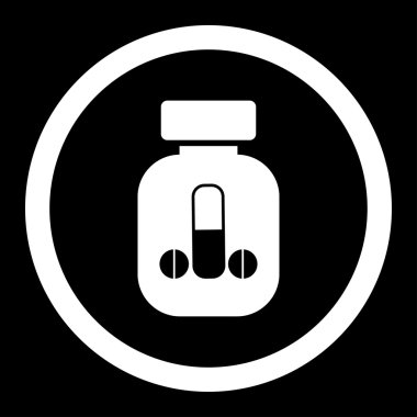 Erkek tıp yuvarlak vektör simgesi