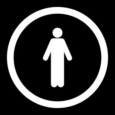 Adam yuvarlak vektör simgesi