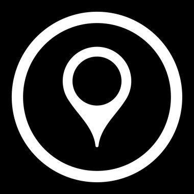 Harita işaretleyici yuvarlak vektör simgesi