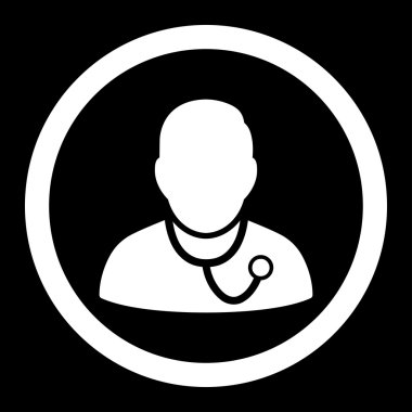 Doktor yuvarlak vektör simgesi