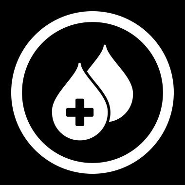 Tıbbi damla yuvarlak vektör simgesi