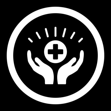 Tıbbi bakım yuvarlak vektör simgesi