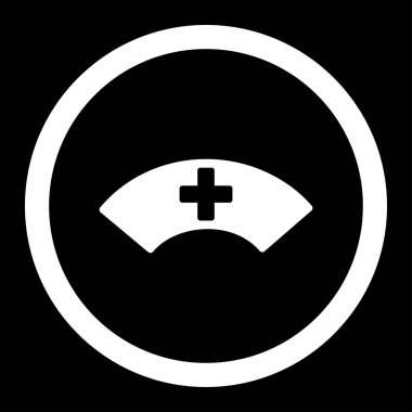 Tıbbi güneşlik yuvarlak vektör simgesi