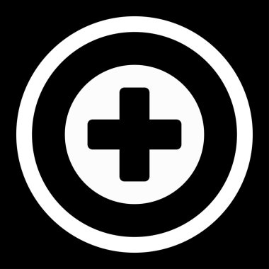 Tıp yuvarlak vektör simgesi