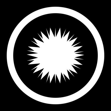 Mikrop Spore yuvarlak vektör simgesi