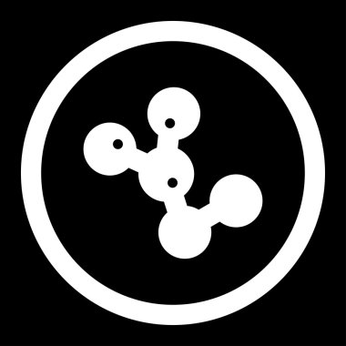 Mikrop kolonisi yuvarlak vektör simgesi