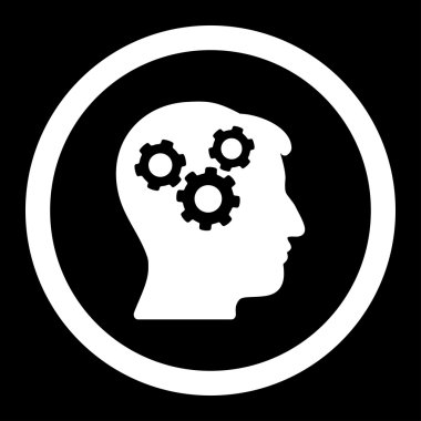 Zihin yuvarlak vektör simgesi