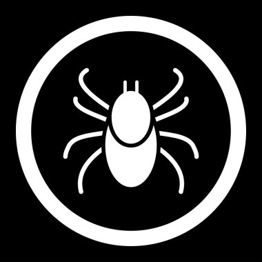 Mite yuvarlak vektör simgesi