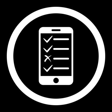 Mobil Test yuvarlak vektör simgesi