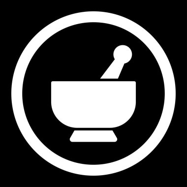 Harç yuvarlak vektör simgesi