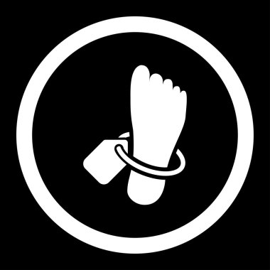 Morg etiketi vektör simge yuvarlak