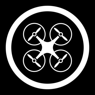 Nanocopter yuvarlak vektör simgesi