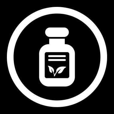 Doğal ilaçlar yuvarlak vektör simgesi