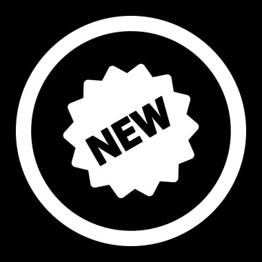 Yeni bir ses etiketi yuvarlak vektör simgesi