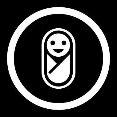 Yeni doğan yuvarlak vektör simgesi