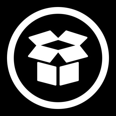 Aç kutusuna yuvarlak vektör simgesi