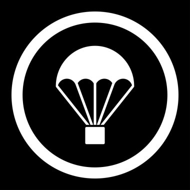 Paraşüt yuvarlak vektör simgesi