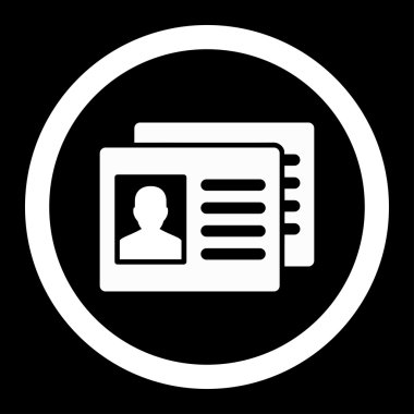 Hasta hesapları yuvarlak vektör simgesi