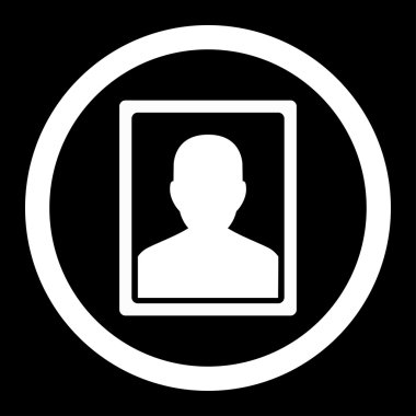 Hasta portre yuvarlak vektör simgesi