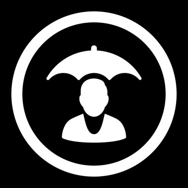 Hasta güvenliği yuvarlak vektör simgesi