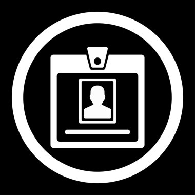 Kişi rozet yuvarlak vektör simgesi