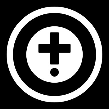 Eczane yuvarlak vektör simgesi