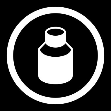 Phial yuvarlak vektör simgesi