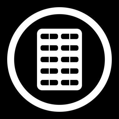 Hap Blister yuvarlak vektör simgesi