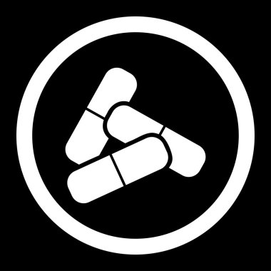 Hapları yuvarlak vektör simgesi