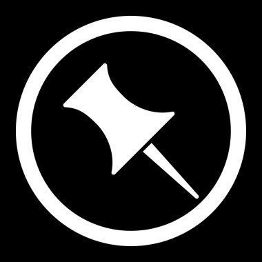 PIN yuvarlak vektör simgesi