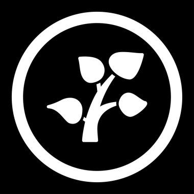 Bitki yuvarlak vektör simgesi