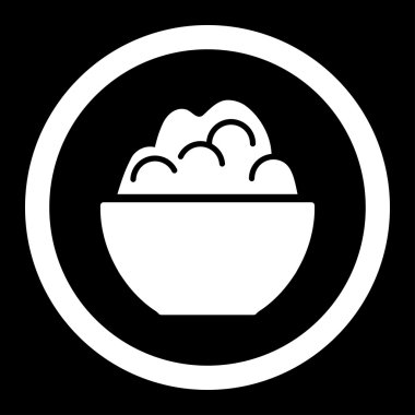 Porriage yuvarlak vektör simgesi