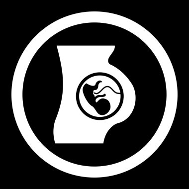 Gebelik yuvarlak vektör simgesi