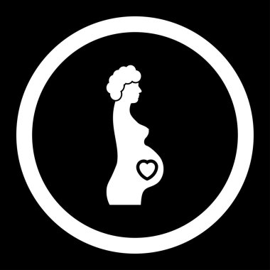 Hamile kadın yuvarlak vektör simgesi