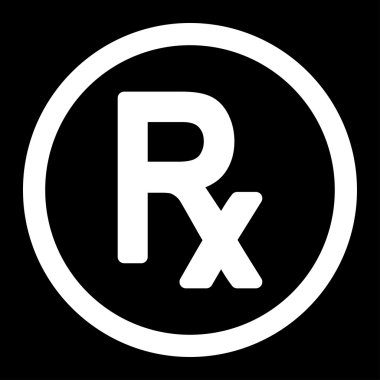 Reçete sembolü yuvarlak vektör simgesi