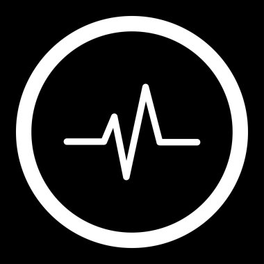 Nabız yuvarlak vektör simgesi