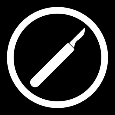 Neşter yuvarlak vektör simgesi