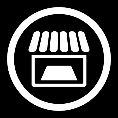 Dükkanı yuvarlak vektör simgesi