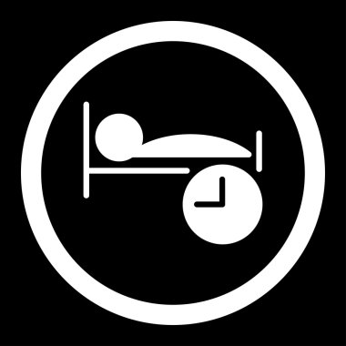 Zaman yuvarlak vektör simge uyku