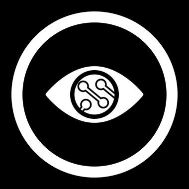 Akıllı Lens yuvarlak vektör simgesi