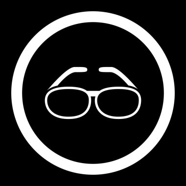 Gözlük yuvarlak vektör simgesi