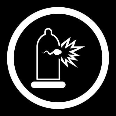 Sperm kaçış yuvarlak vektör simgesi