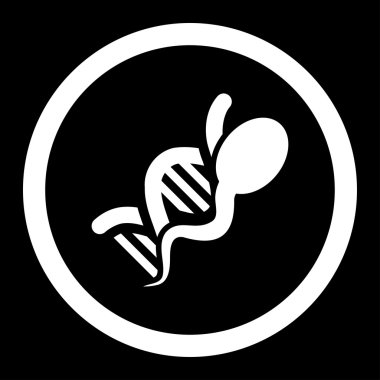 Sperm genom yuvarlak vektör simgesi