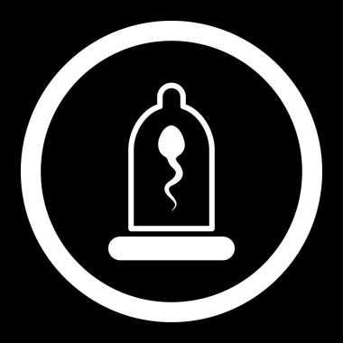 Sperm prezervatif yuvarlak vektör simgesi
