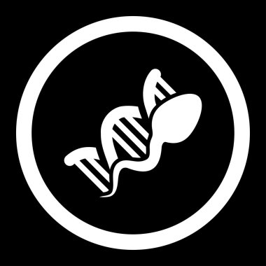 Sperm çoğaltma yuvarlak vektör simgesi