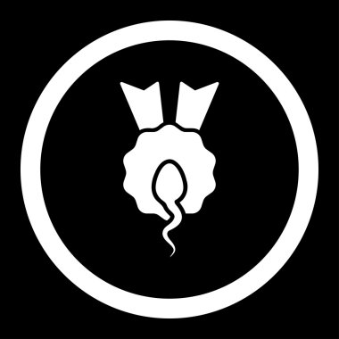 Sperm kazanan yuvarlak vektör simgesi